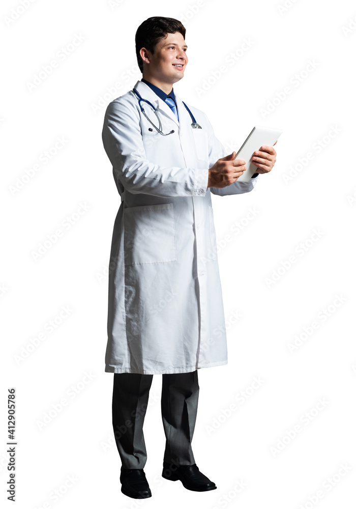 doctor with a tablet computer