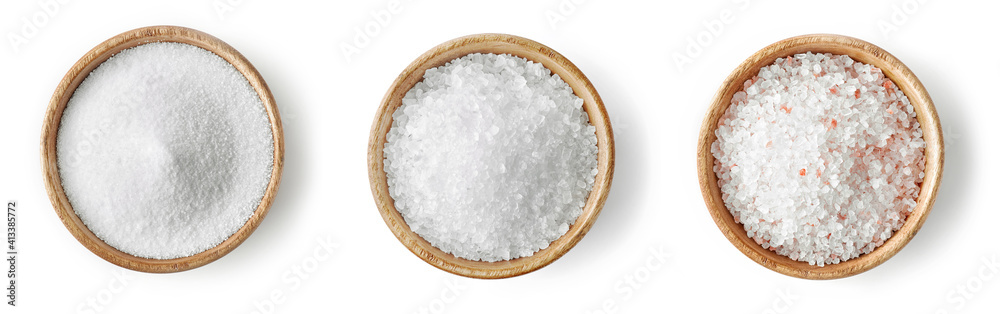 wooden bowl of salt