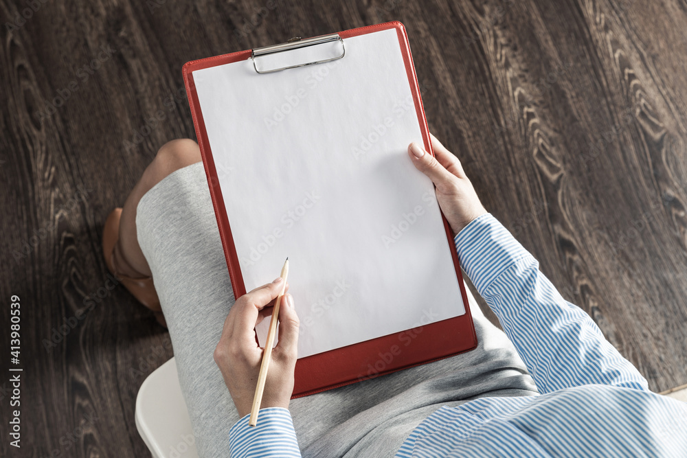 Business woman with tablet