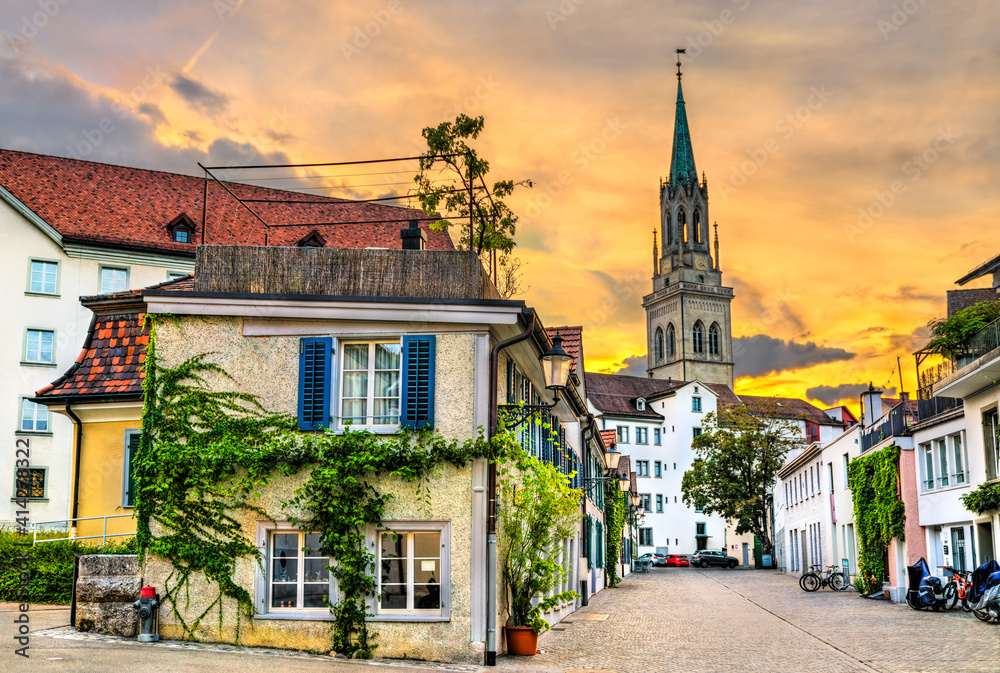 Traditional architecture of St. Gallen in Switzerland