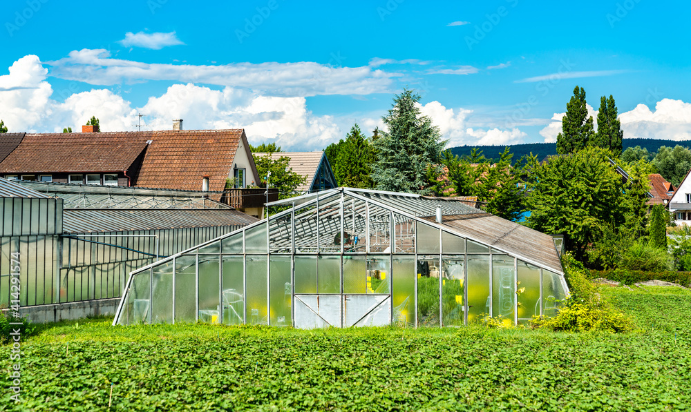 Greenhouse on Reichenau Island in Baden-Wuerttemberg, Germany