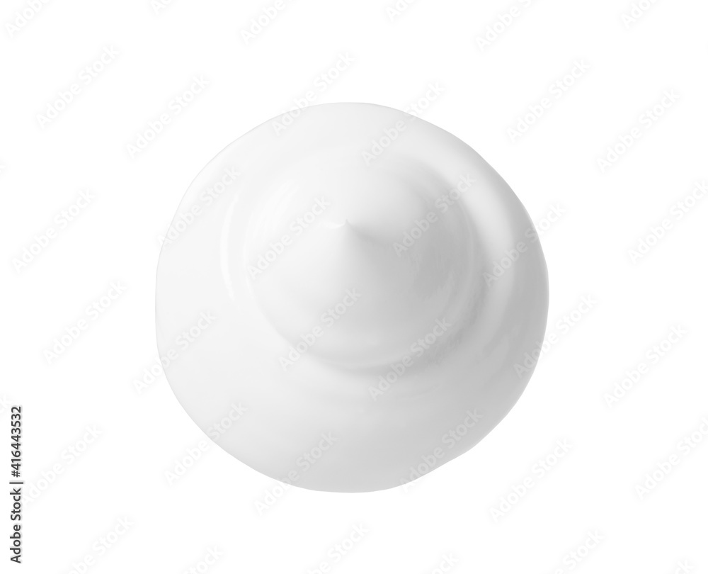 White cosmetic cream texture on white background