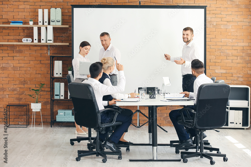 Business people having meeting in office