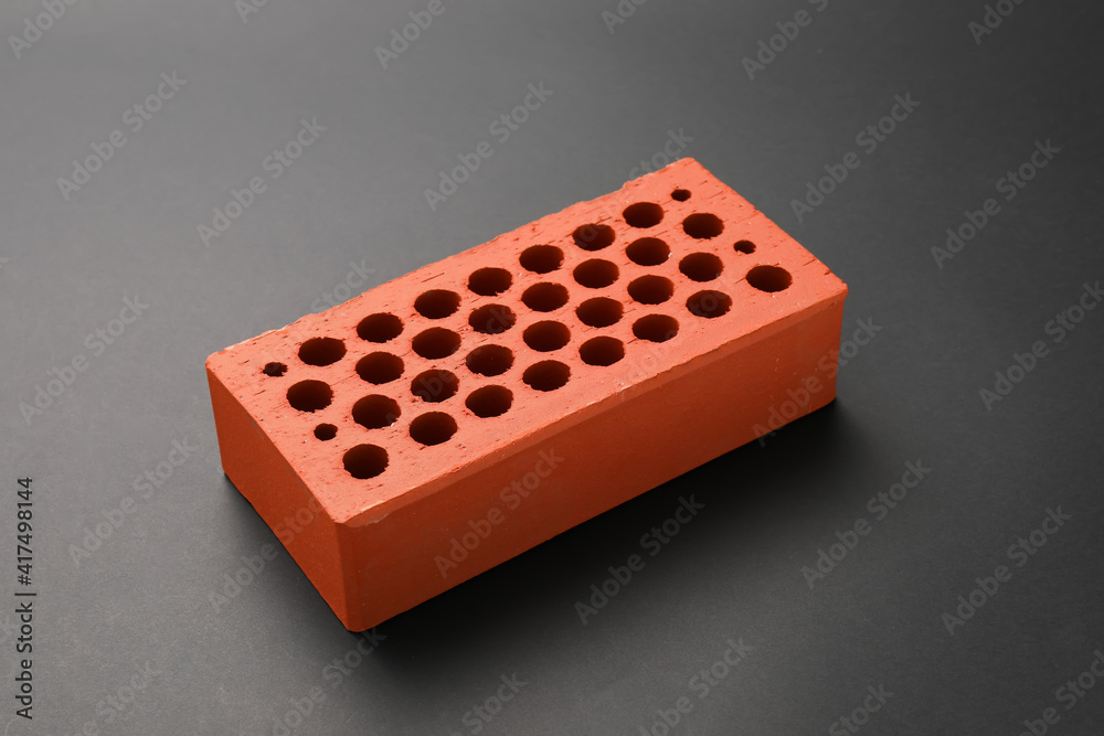 Brown brick on dark background