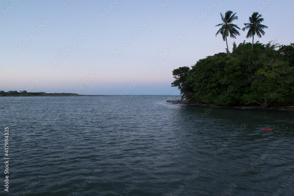 墨西哥韦拉克鲁斯州Barra de Cazones的海景