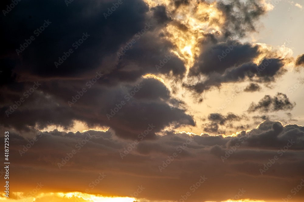 Dynamic sky with dark clouds