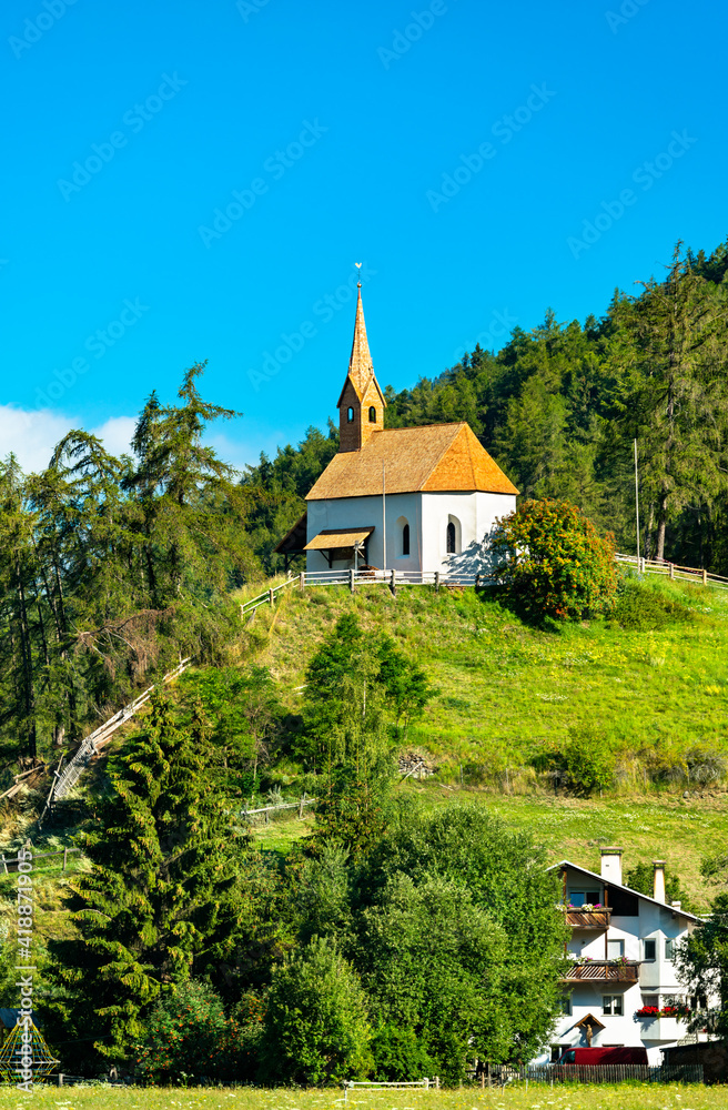 St. Anna Chapel at Graun im Vinschgau or Curon Venosta in South Tyrol, Italy