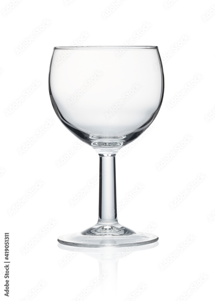 Wine glasses on a white background