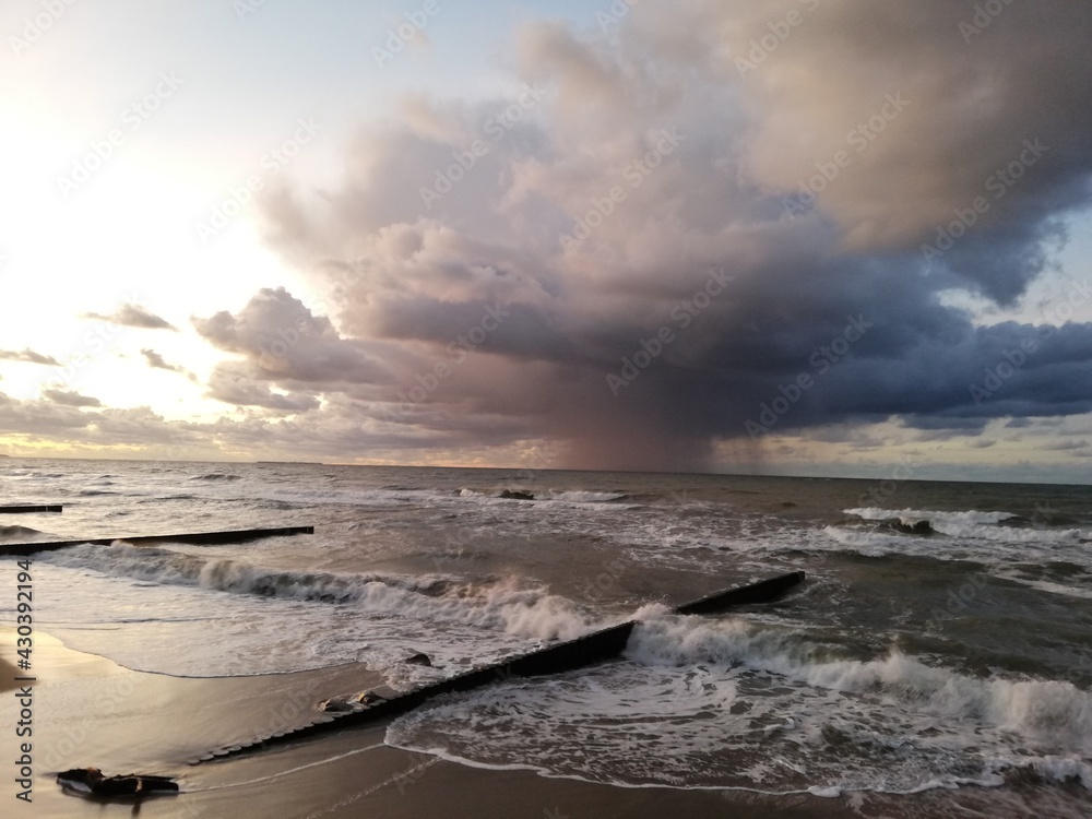 storm over the sea