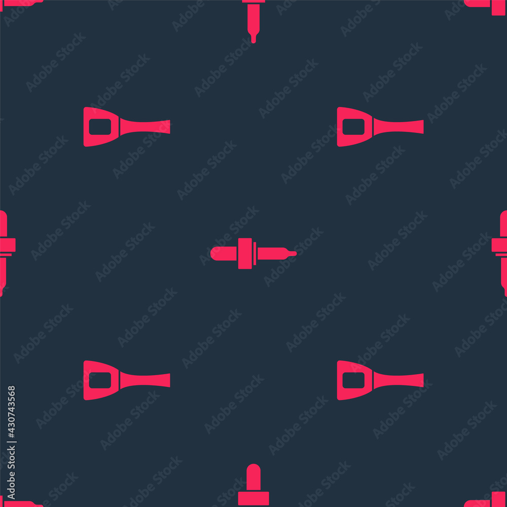 Set Nail polish bottle and Pipette on seamless pattern. Vector