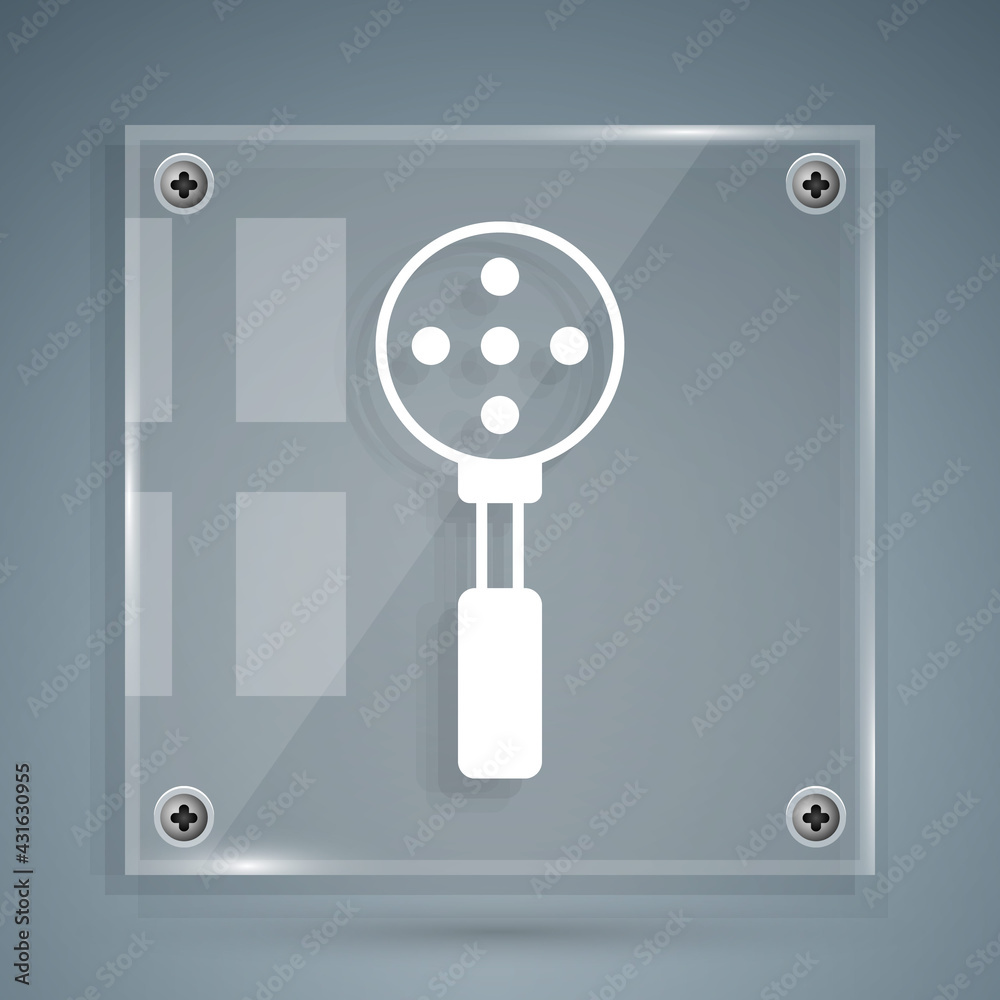 White Spatula icon isolated on grey background. Kitchen spatula icon. BBQ spatula sign. Barbecue and