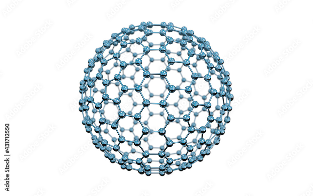 生物化学科学节点，分子连接，三维渲染。