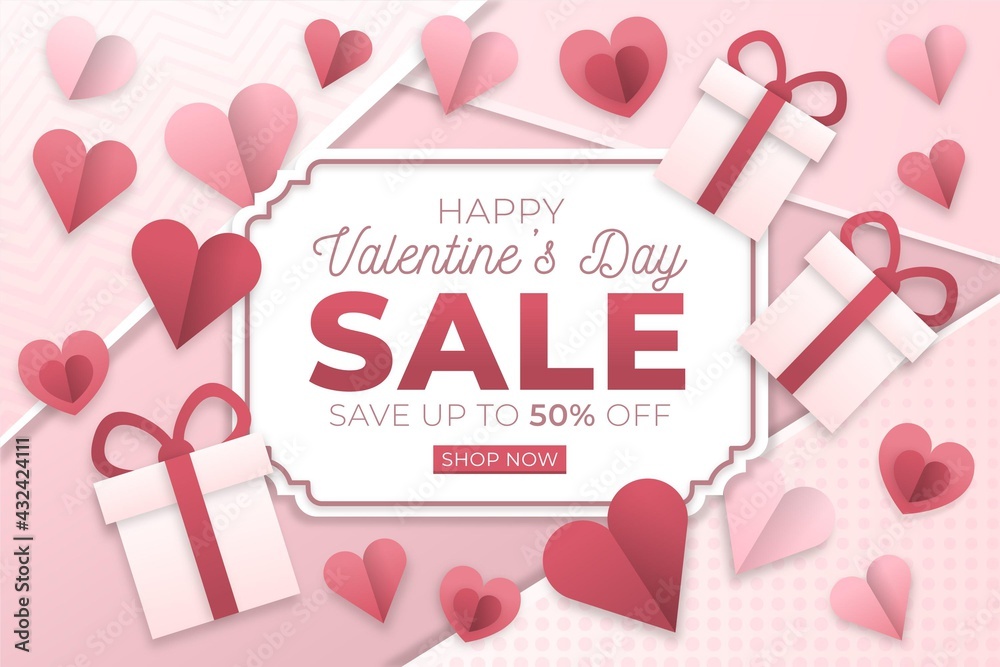 Valentines Day Sale Paper Style_2