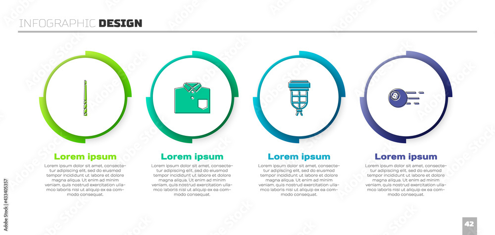 设置台球球杆、保龄球衫、口袋和球。商业信息图模板。矢量
