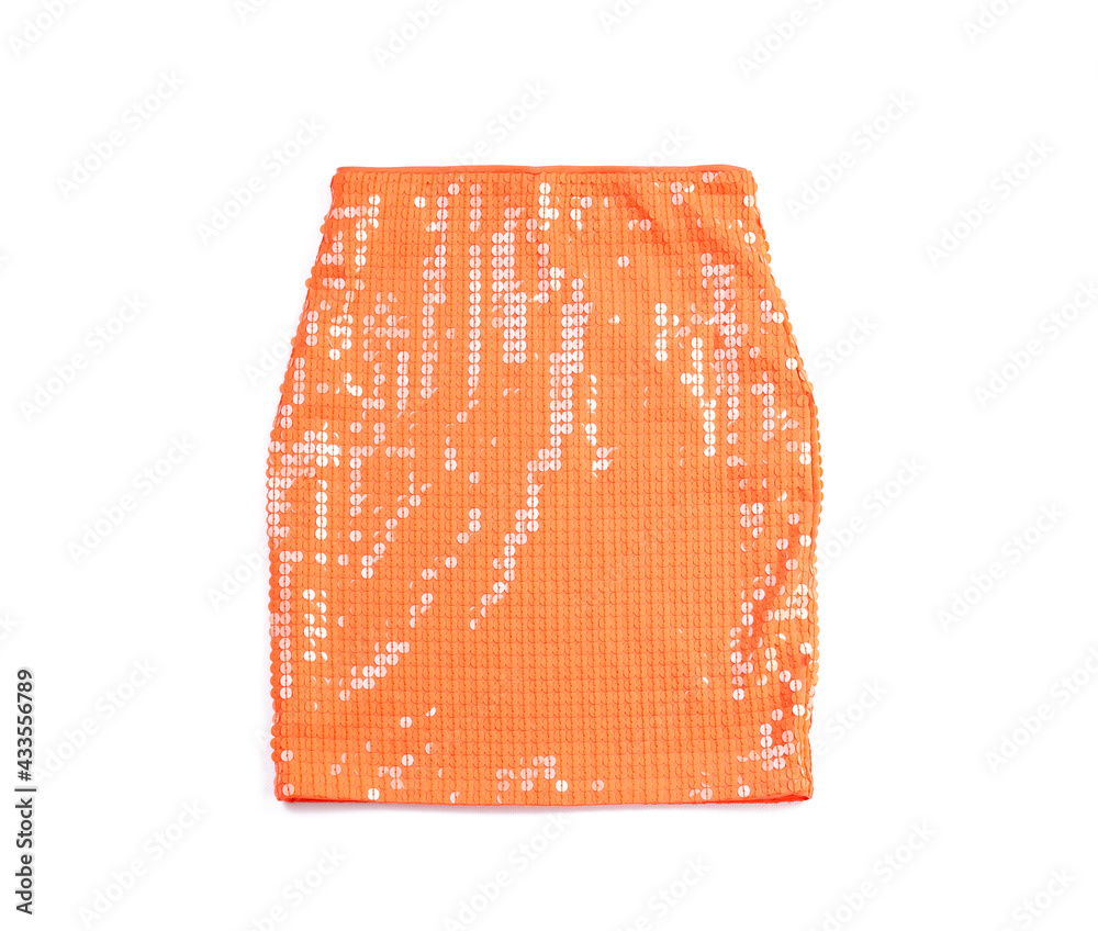 Stylish skirt on white background