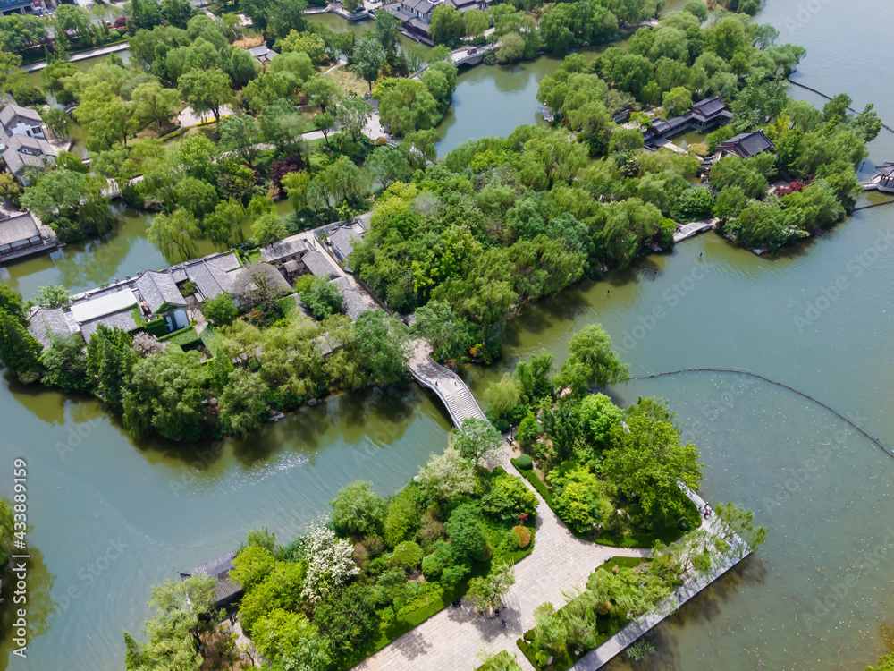 Aerial photography of Jinan Daming Lake Park