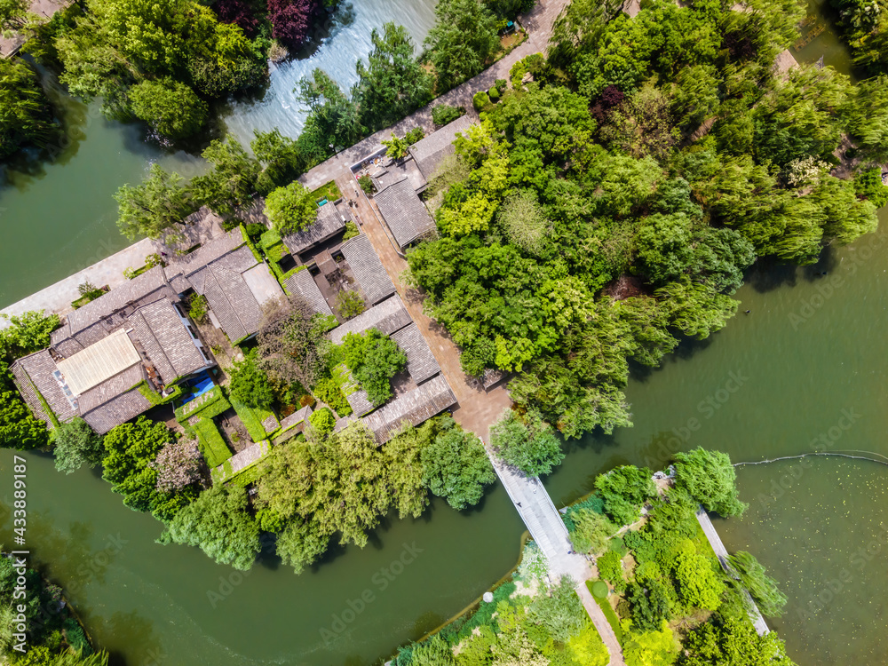 Aerial photography of Jinan Daming Lake Park