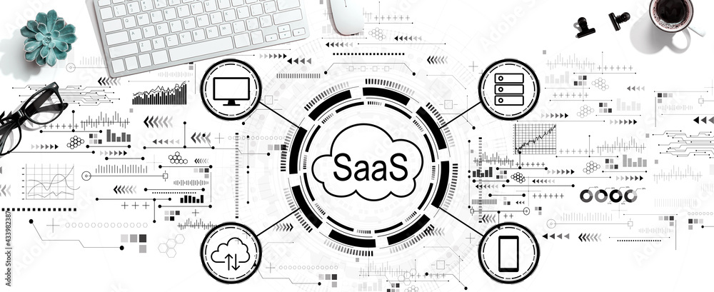 SaaS-软件即服务概念与计算机键盘