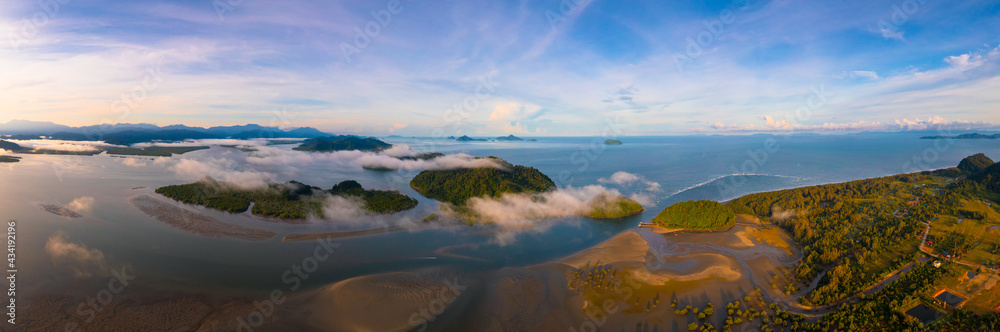 泰国拉农省安达曼海岛屿全景