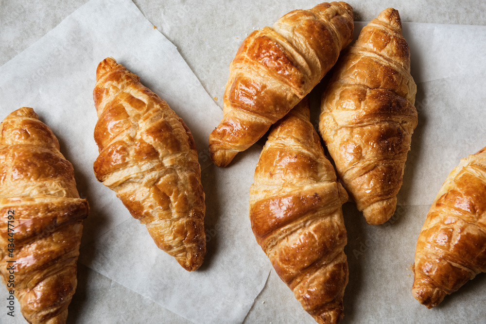 Homemade croissants food photography recipe