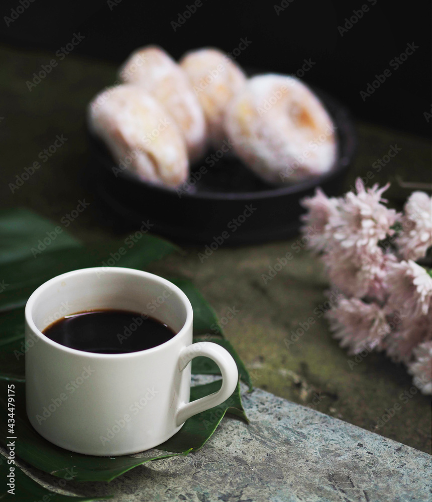 Coffee and donuts for breakfast