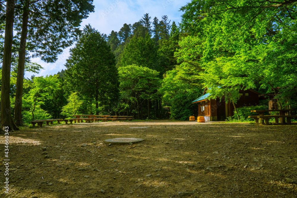 長尾平園地　休憩所　春