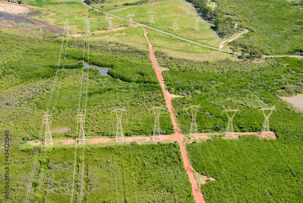 View of electrical infrastructure near Gladstone