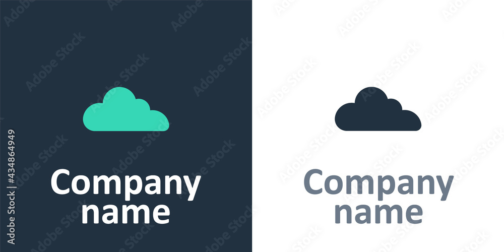 Logotype Cloud icon isolated on white background. Logo design template element. Vector