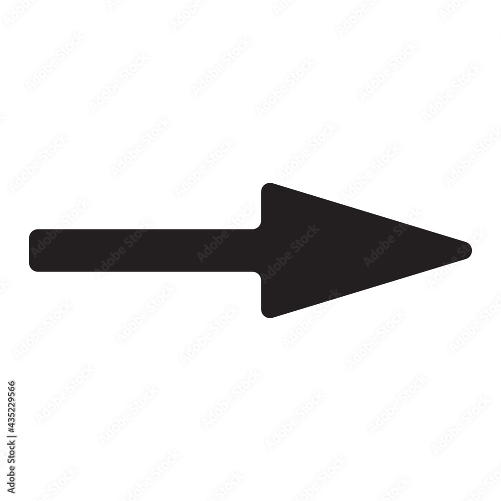 Black and white arrow. Vector Illustration. EPS10