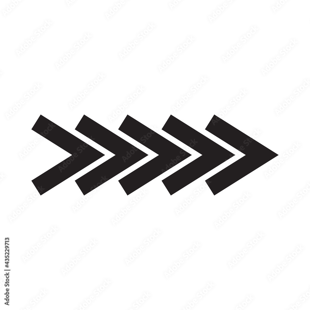 Black and white arrow. Vector Illustration. EPS10