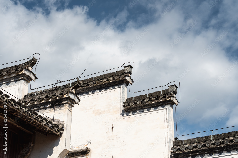 chinese traditional architecture against a blue sky