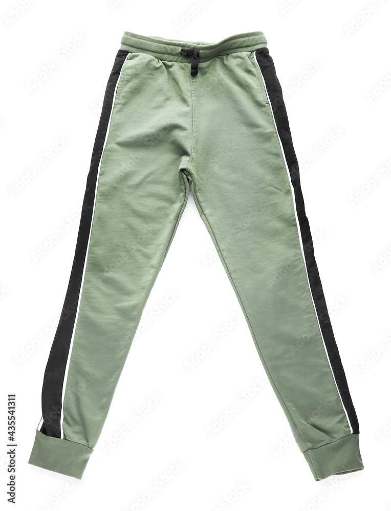 Childrens pants on white background