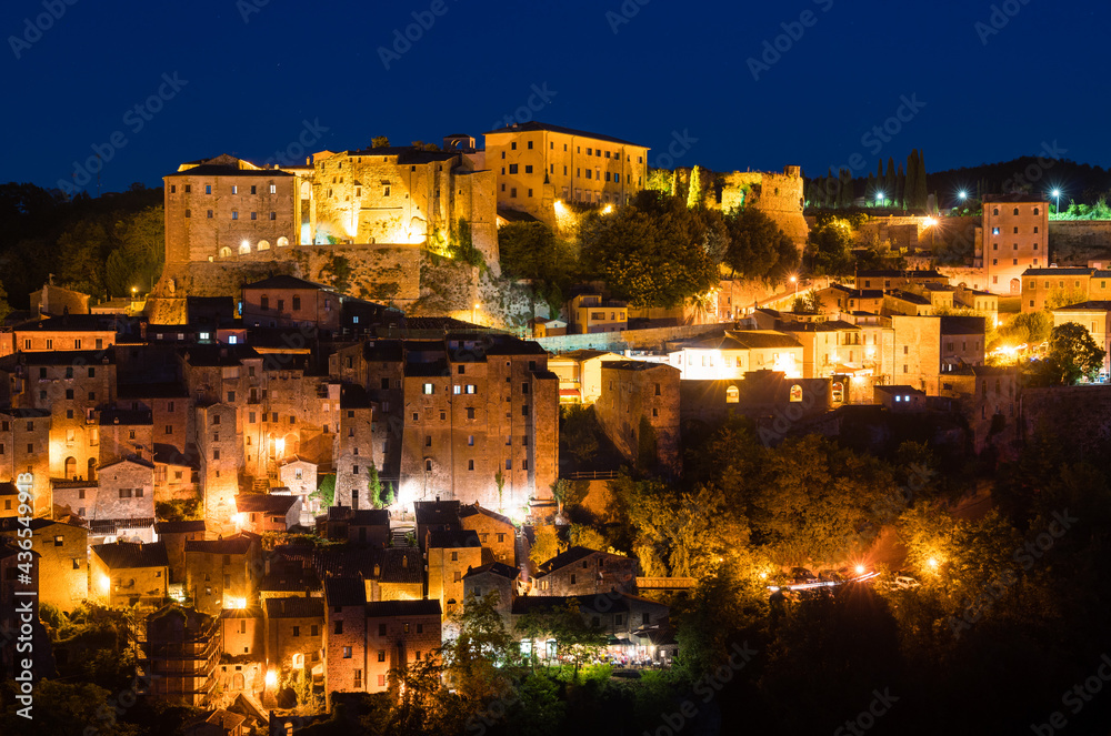 Sorano, a town in the province of Grosseto, southern Tuscany, Italy