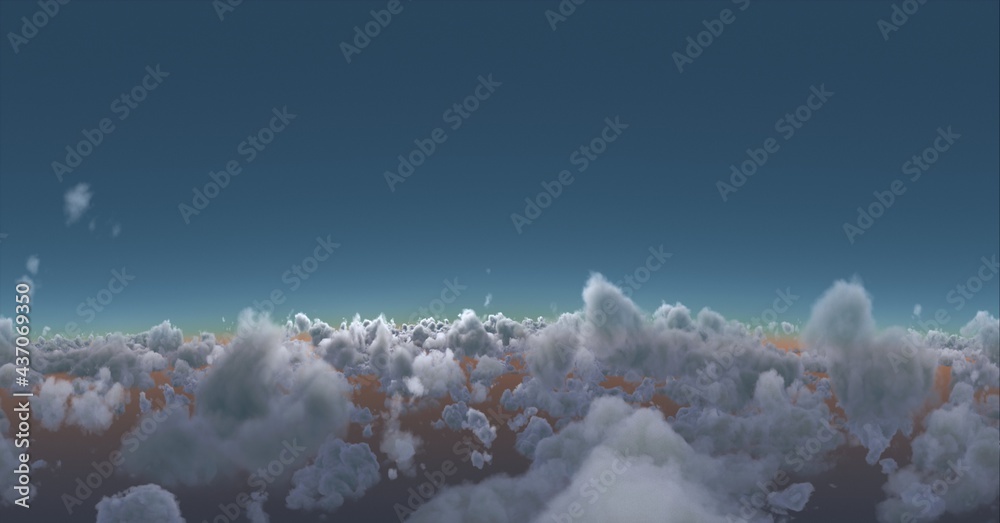 Composition of clouds with copy space on blue sky