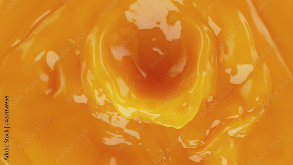 Abstract orange juice splash