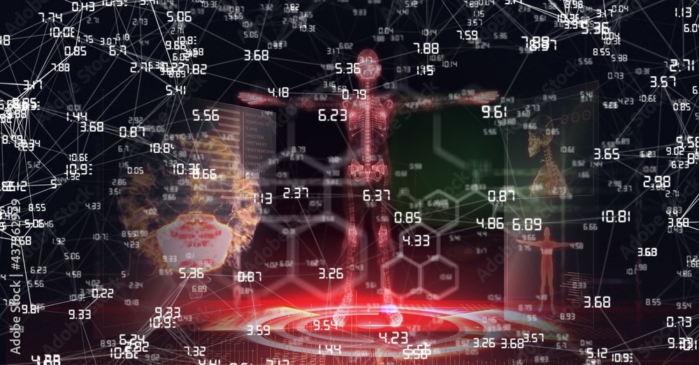 通过带有医学图标的虚拟屏幕组合连接网络