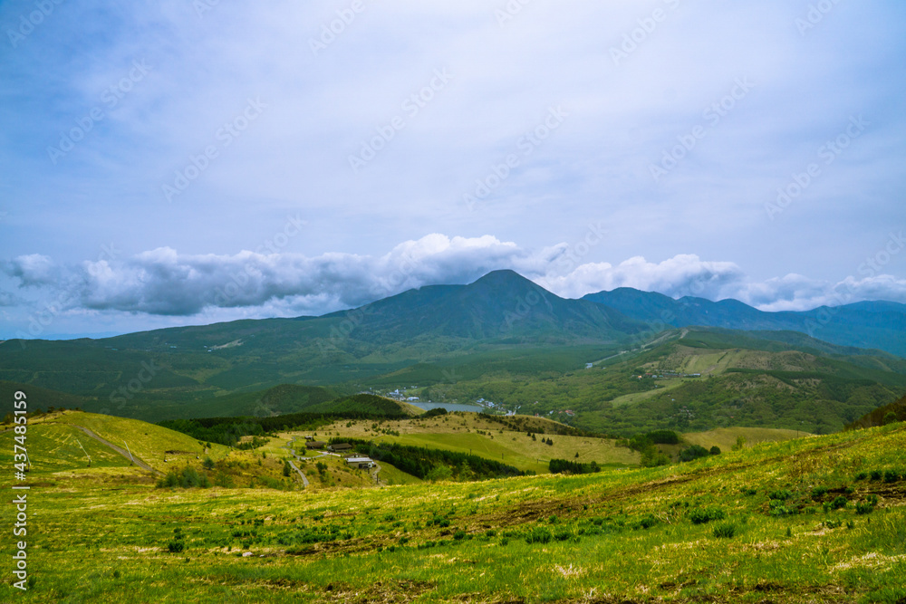 車山　山頂からの風景　白樺湖　蓼科山