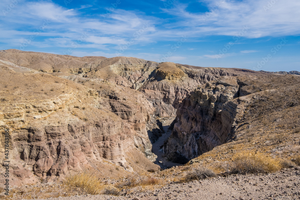 Painted Canyon in Mecca Hills Wilderness in South East California