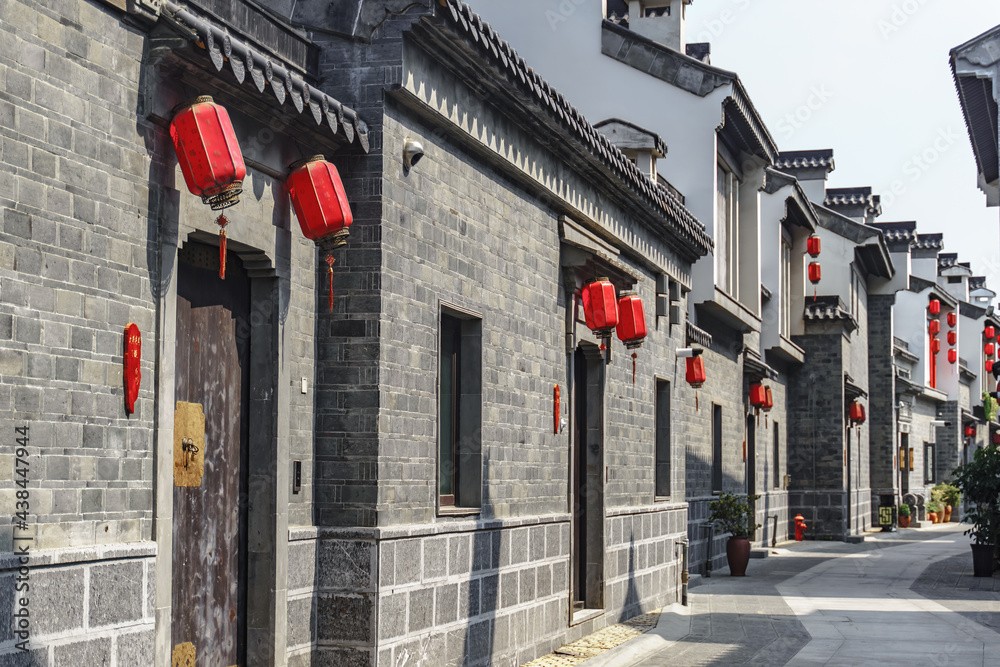 Architecture of Confucius Temple Commercial Street, Nanjing, China