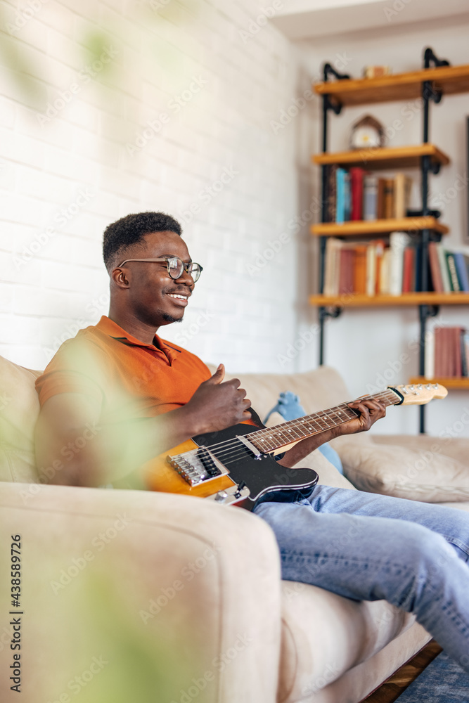 Adult African man, learning how to sing.