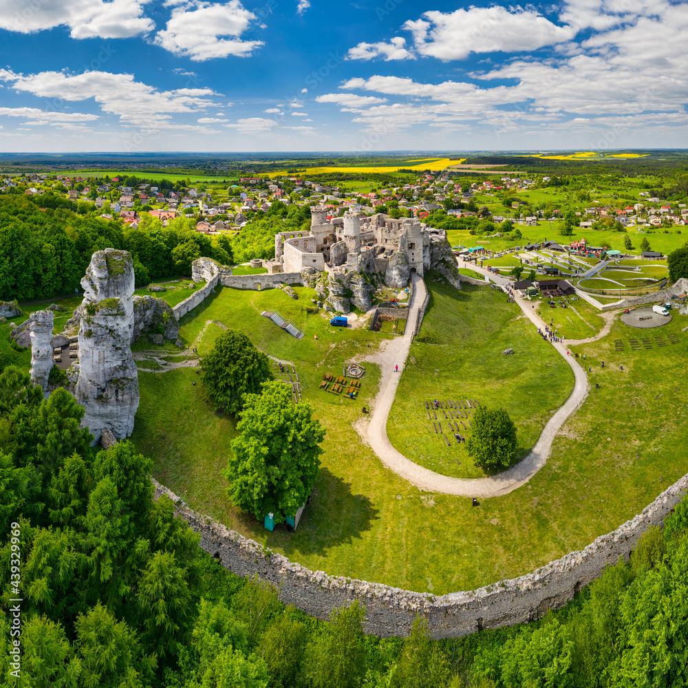 Ruins of Ogrodzieniec Castle in the south-central region of Poland.