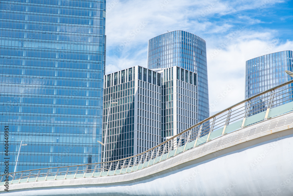 Architectural landscape of CBD office building in Qianhai, Shenzhen, China