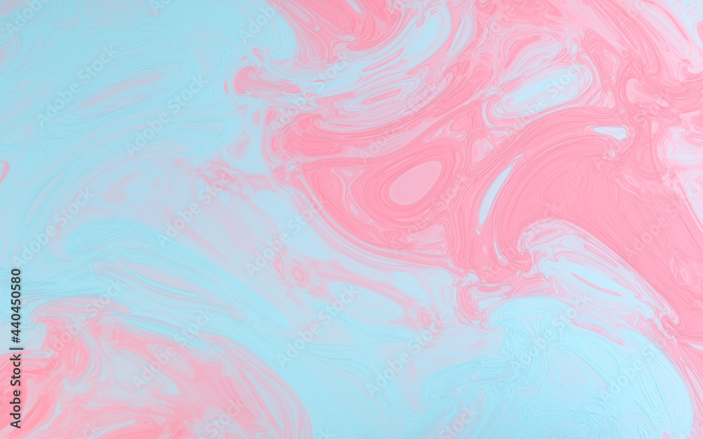 Colorful flowing painting pigment, 3d rendering.