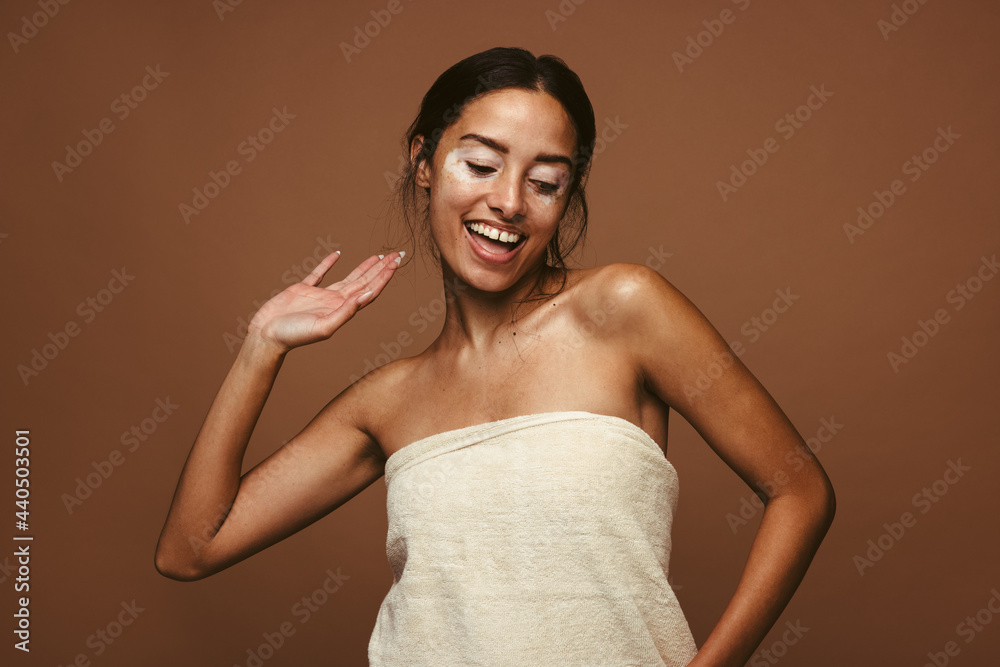 Portrait of young woman dancing