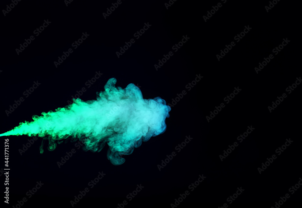 Color smoke on dark background