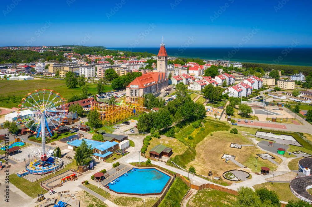 Beautiful Wladyslawowo city at the Baltic Sea in summer, Poland.