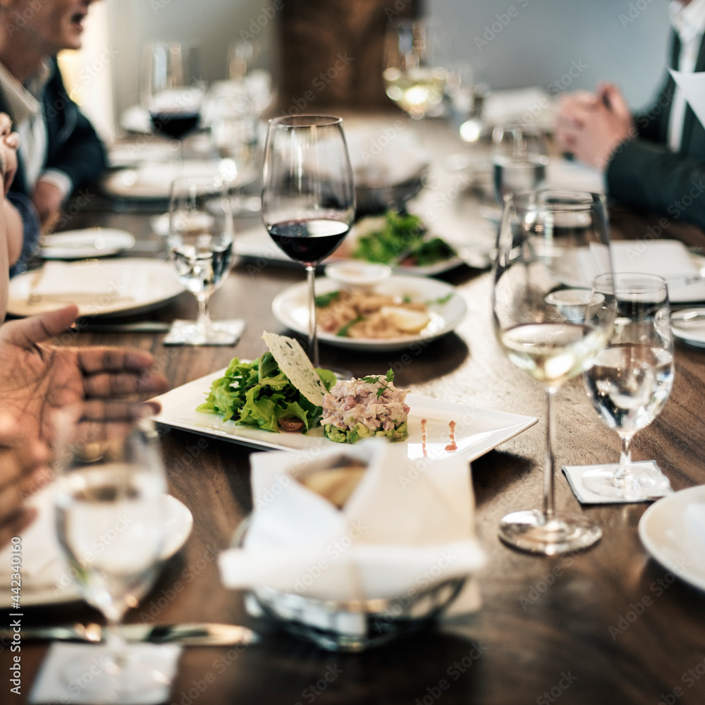 Business people dining in a restaurant