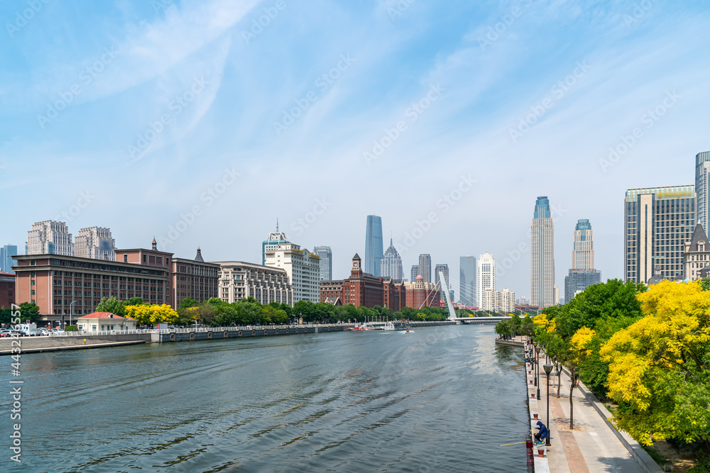 中国天津城市建筑景观