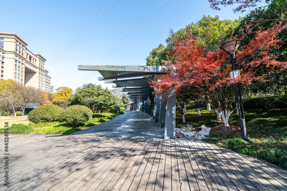 City square park landscape promenade