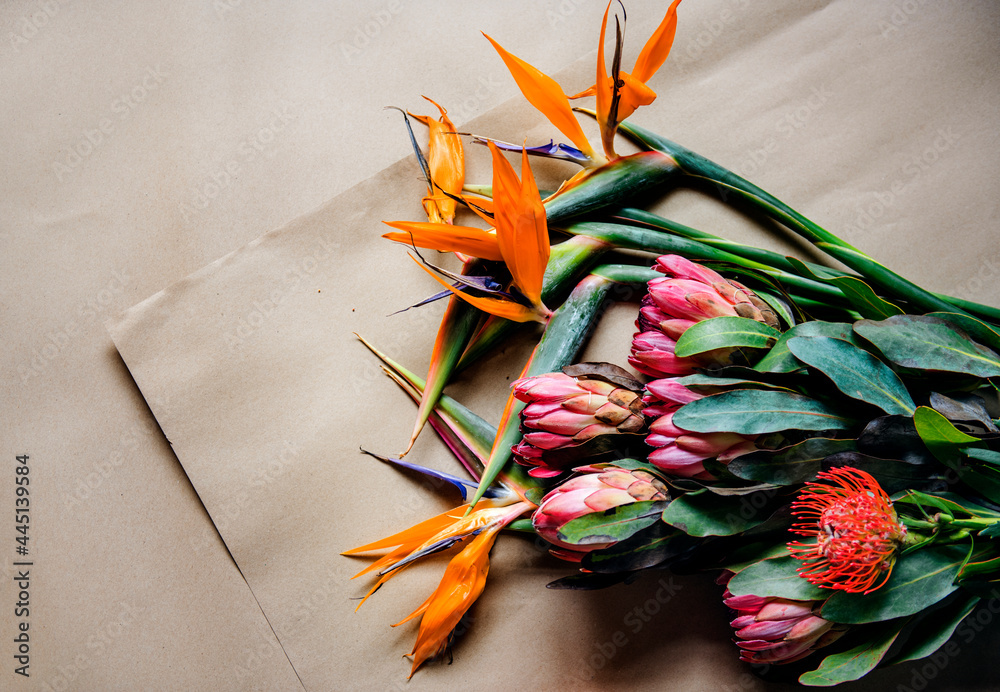 Different flowers for a bouquet